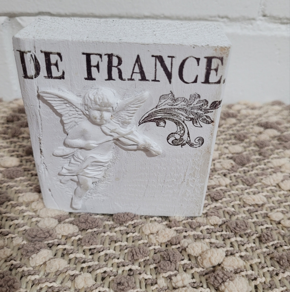 Handmade French Angel Decorative Block